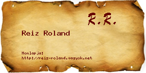 Reiz Roland névjegykártya